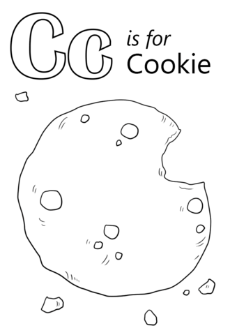 Letter C Is For Cookie Coloring Page